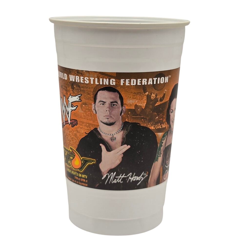 WWF 7-Eleven Coca-Cola Promo Slurpee The Hardy's With Lita 2002 VG